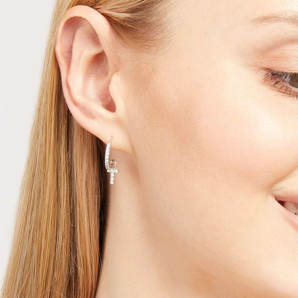 Mono Orecchino A Cerchio Silver Moments Argento Rodiato Cubic Zirconia - Mono Orecchino Donna | Stroili