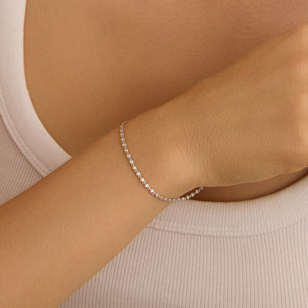 Bracciale Tennis Claire Oro Bianco Cubic Zirconia