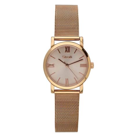 Solo tempo cassa e bracciale in acciaio - quadrante rose gold - Orologi per Prima Comunione Donna | Stroili