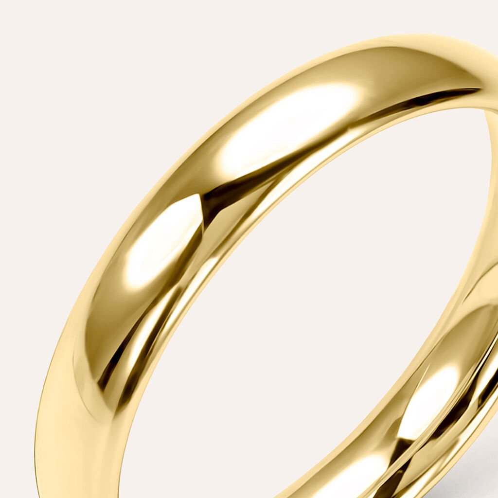 Fede Comoda Leggera 3.5 mm Oro Giallo - Anelli con Incisione Unisex | Stroili