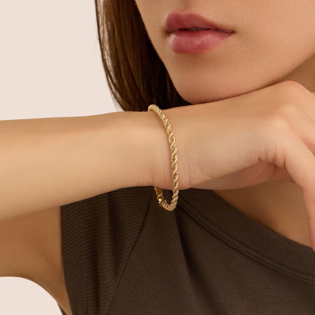 Bracciale Catena Colette Oro Bicolore Giallo / Bianco