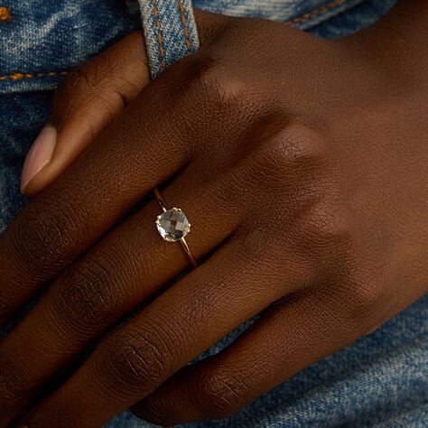 Anello Solitario Amélie Oro Giallo Topazio - Anelli con Pietre Donna | Stroili