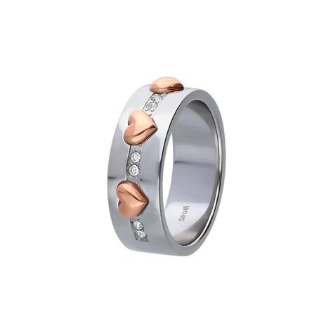 Anello Fascia Endless Acciaio Cuore e Cristalli - Anelli Donna | Stroili