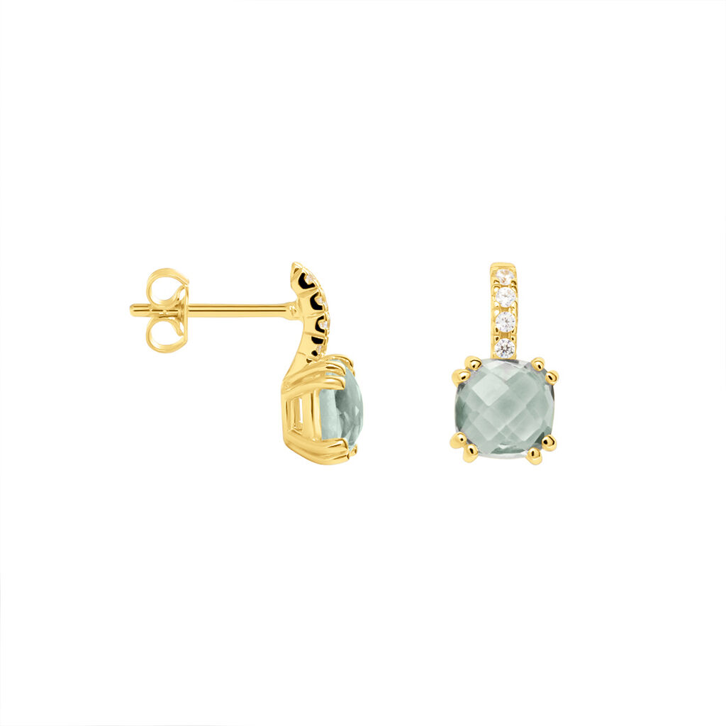Orecchini Lobo Punto Luce Amélie Oro Giallo Ametista Cubic Zirconia - Orecchini a Lobo Donna | Stroili