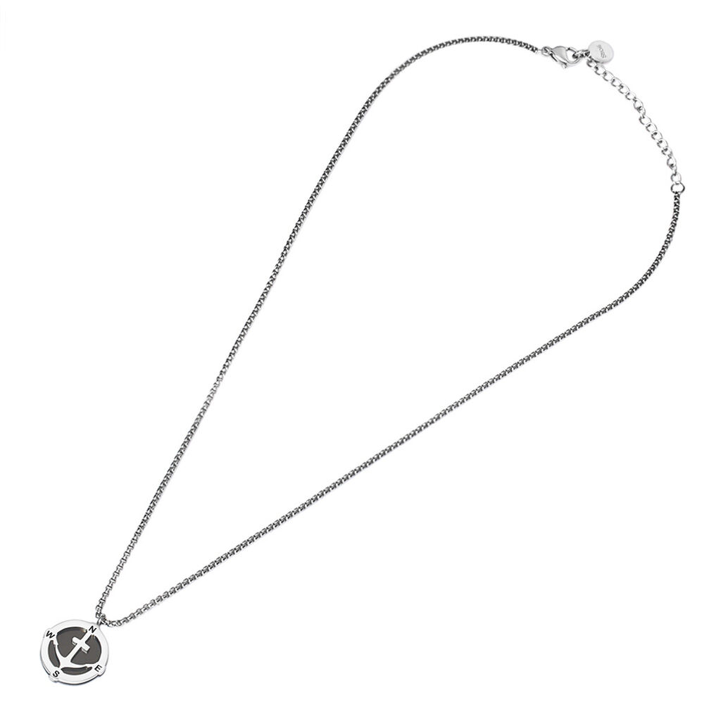 Collana Man Code Acciaio Bicolore Bianco / Nero - Collane Uomo | Stroili