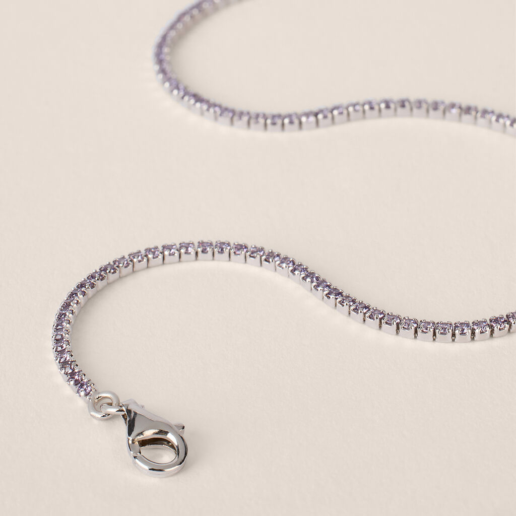 Cavigliera Silver Rainbow Argento Rodiato Cubic Zirconia