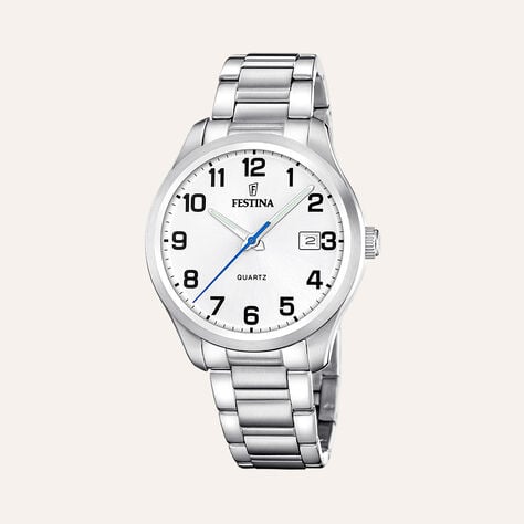 Orologio Al Quarzo Festina Acero Clasico F20736/1 - Orologi con Datario Uomo | Stroili
