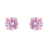 Orecchini Lobo Punto Luce Silver Rainbow Argento Rosa Cubic Zirconia