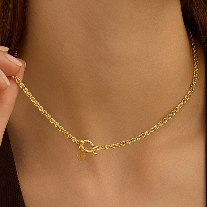 Catena Silver Collection Argento Dorato - Collane Catena Donna | Stroili