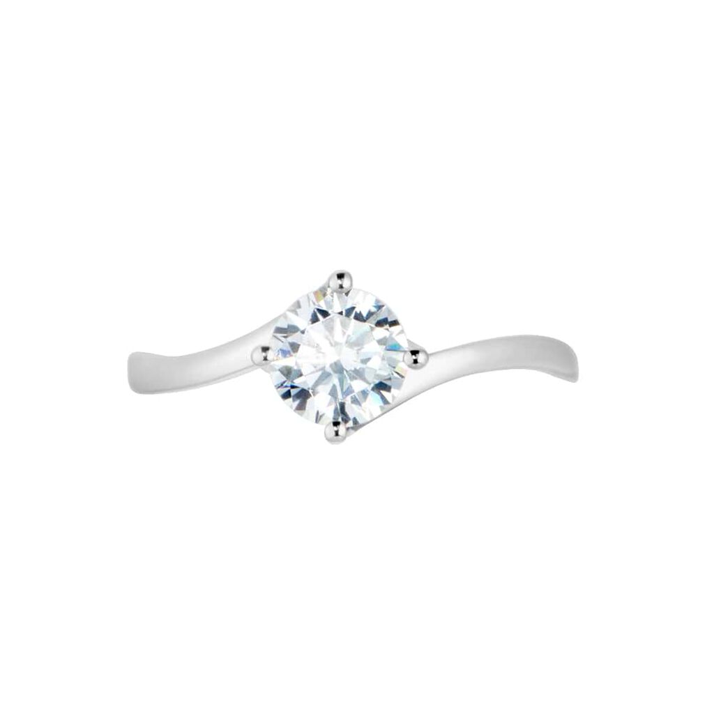 Anello Solitario Claire Oro Bianco Cubic Zirconia - Anelli con Pietre Donna | Stroili