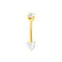 Piercing Ombelico Punto Luce Bon Ton Oro Giallo Cubic Zirconia