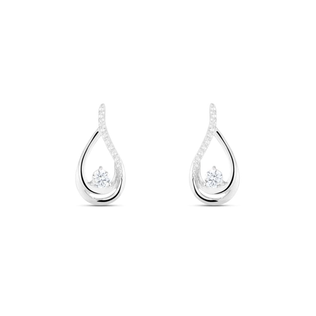 Orecchini Lobo Silver Shine Argento Rodiato Cubic Zirconia - Orecchini a Lobo Donna | Stroili