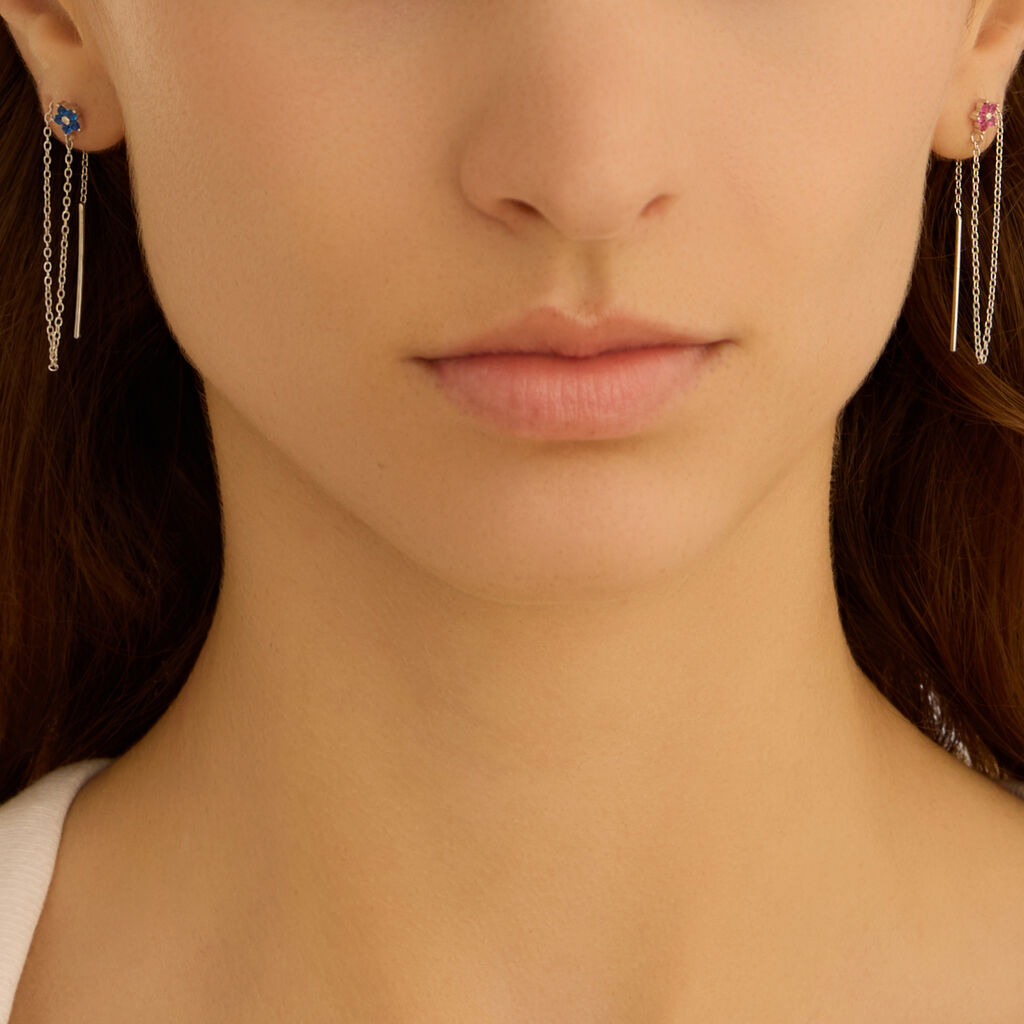 Mono Orecchino Pendente Silver Moments Argento Rodiato Cubic Zirconia