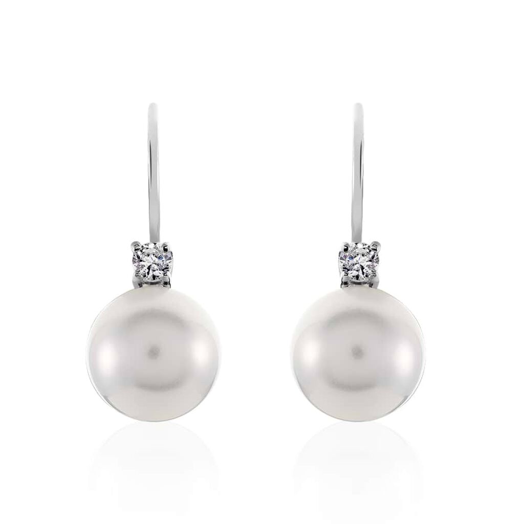 Orecchini Pendenti Silver Pearls Argento Rodiato Perla sintentica Cubic Zirconia - Orecchini Pendenti Donna | Stroili