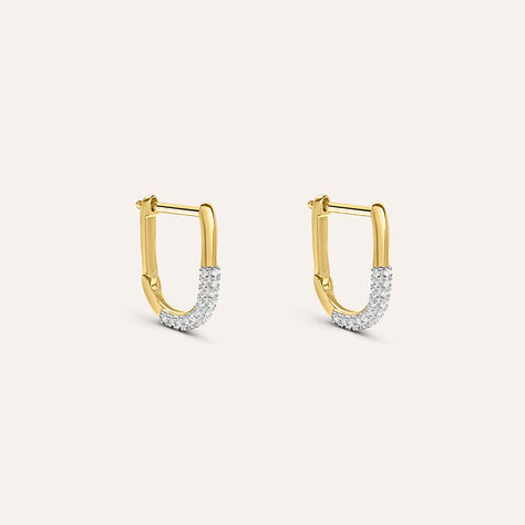 Orecchini A Cerchio Toujours Oro Giallo Cubic Zirconia - Orecchini a Cerchio Donna | Stroili