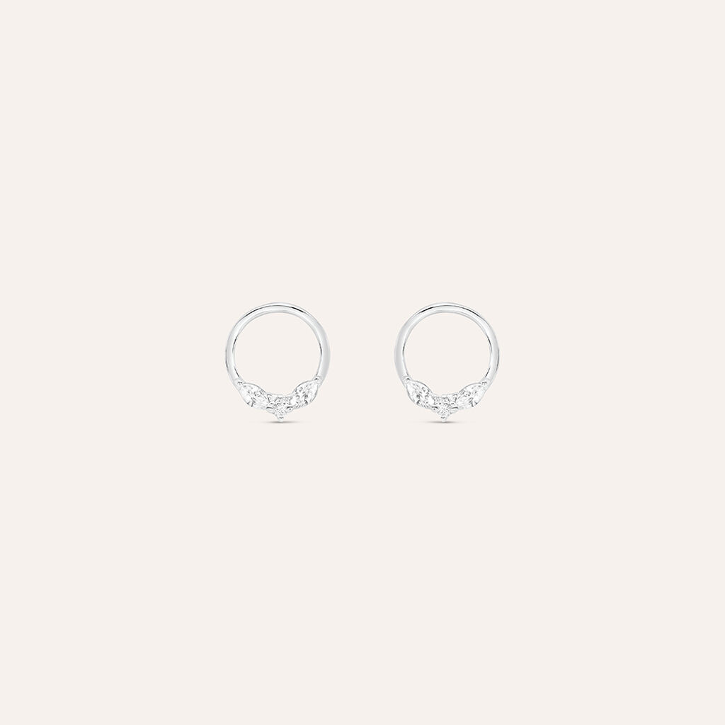 Orecchini Lobo Silver Elegance Argento Rodiato Cubic Zirconia - Orecchini a Lobo Donna | Stroili