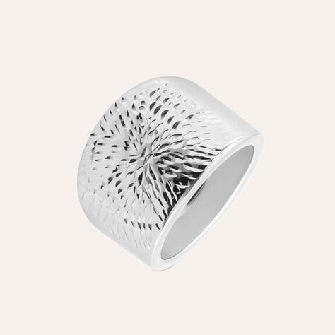 Anello Fascia Isabelle Oro Bianco - Anelli a Fascia Larga Donna | Stroili