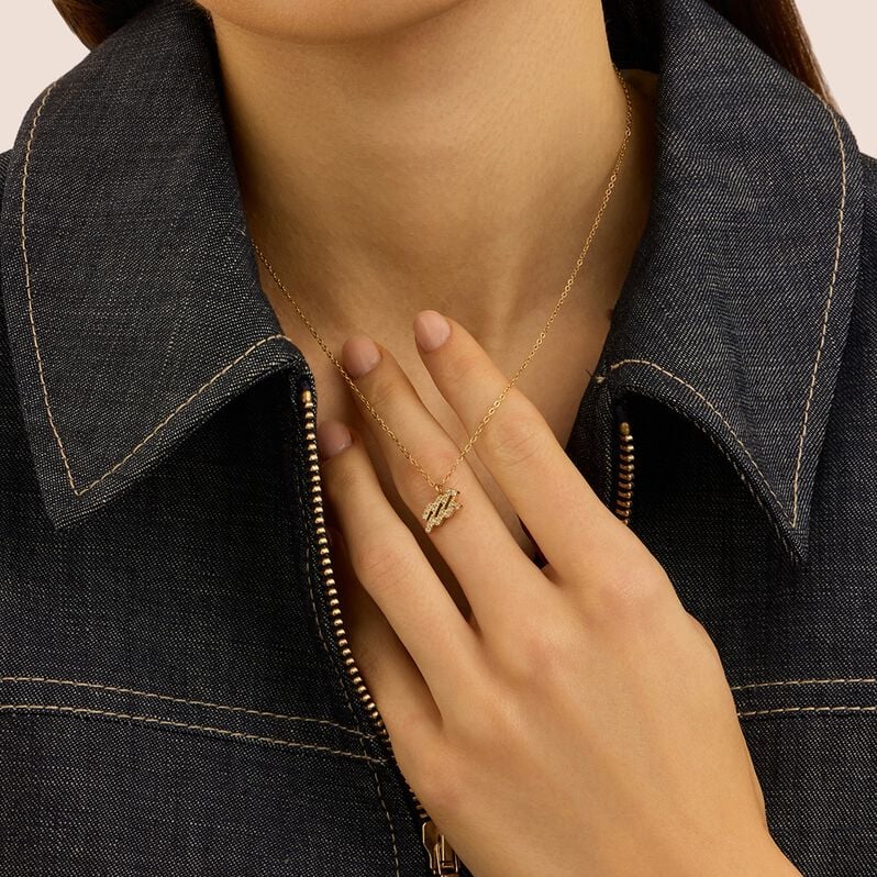 Collana Radiance Acciaio Dorato Cubic Zirconia - Collane Donna | Stroili