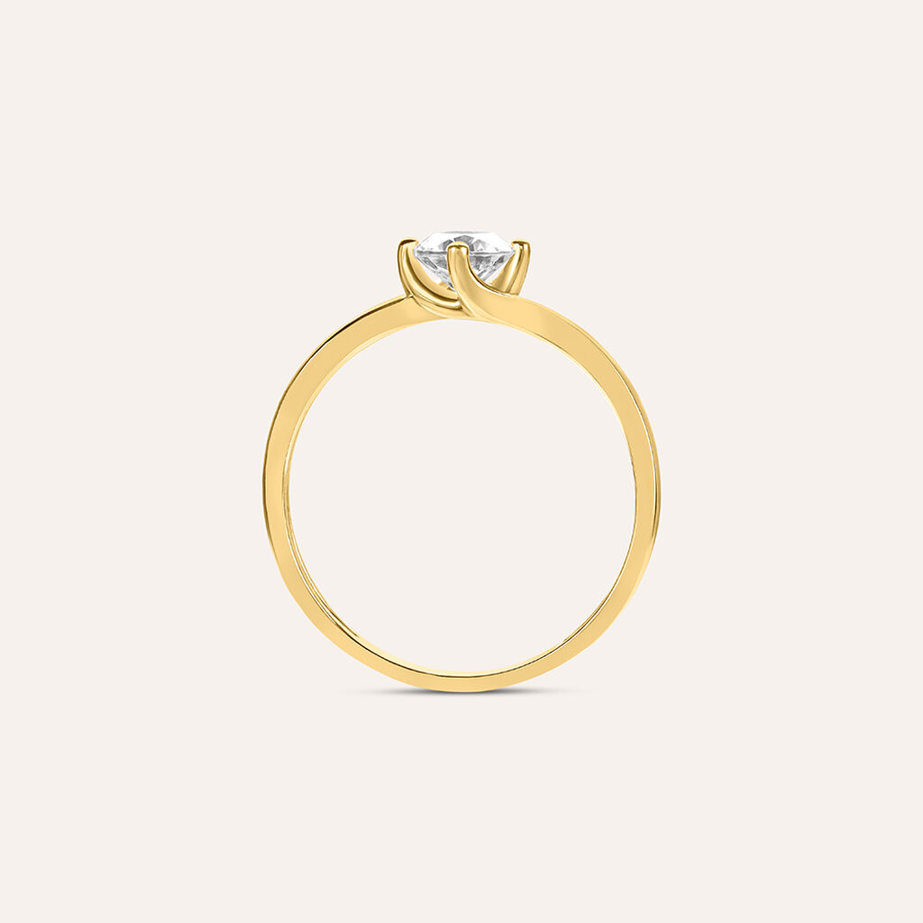 Anello Solitario Claire Oro Giallo E Cubic Zirconia - Anelli con Pietre Donna | Stroili
