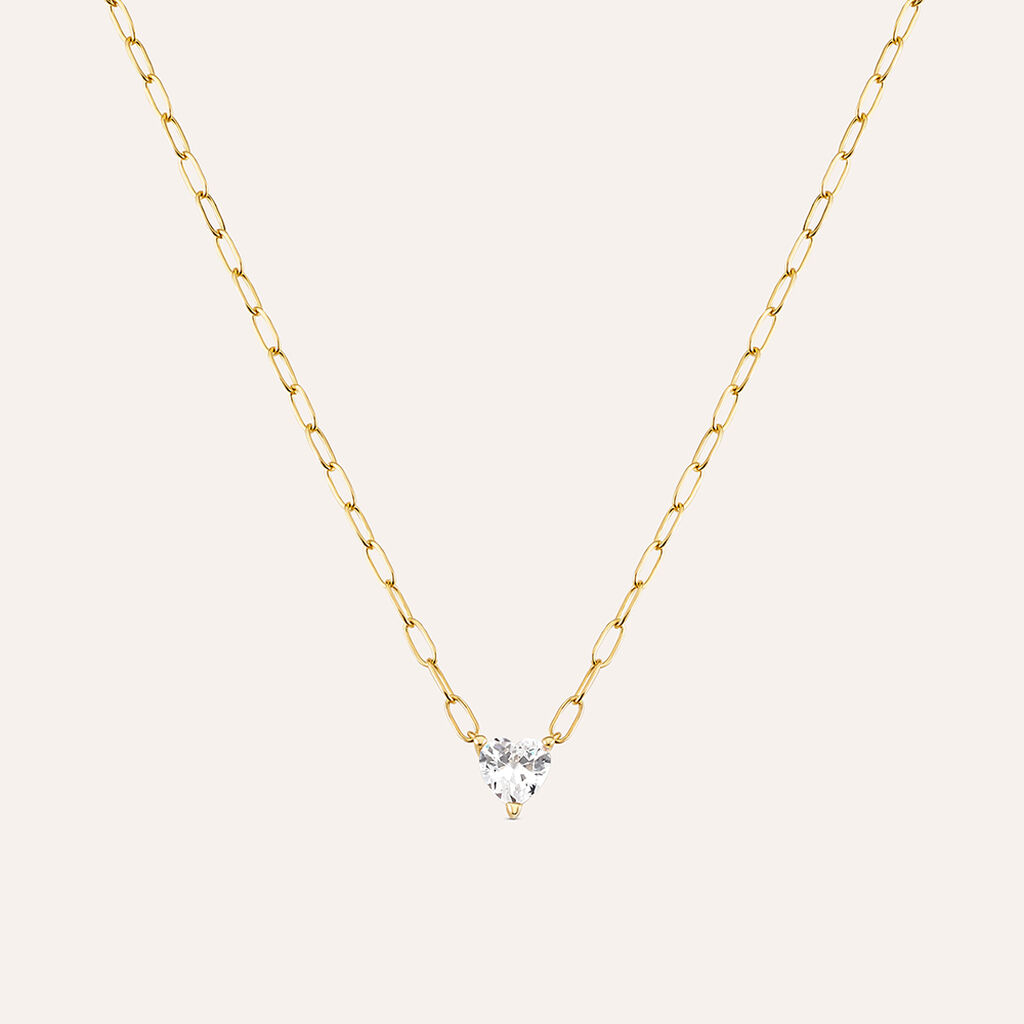 Collana Punto Luce Claire Oro Giallo Cubic Zirconia