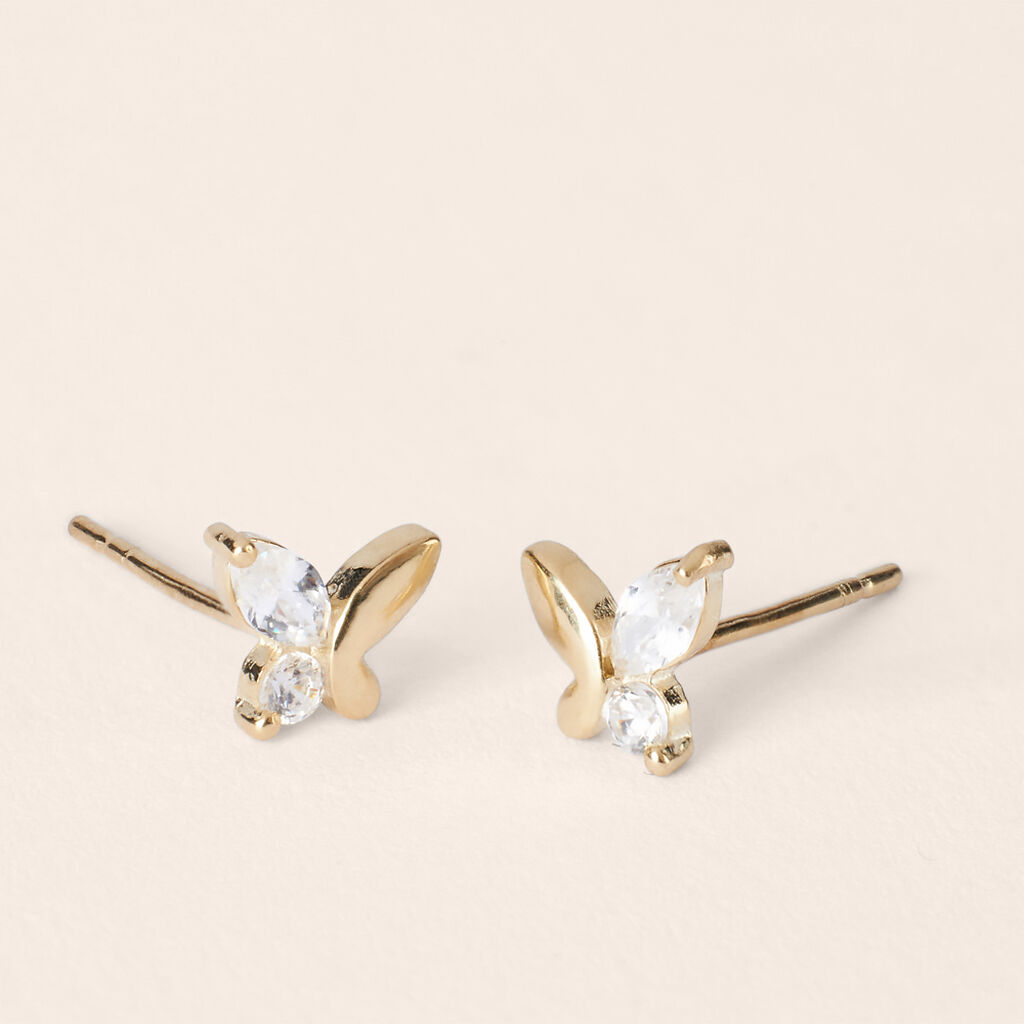 Orecchini Lobo Bon Ton Oro Giallo Cubic Zirconia - Orecchini a Lobo Donna | Stroili