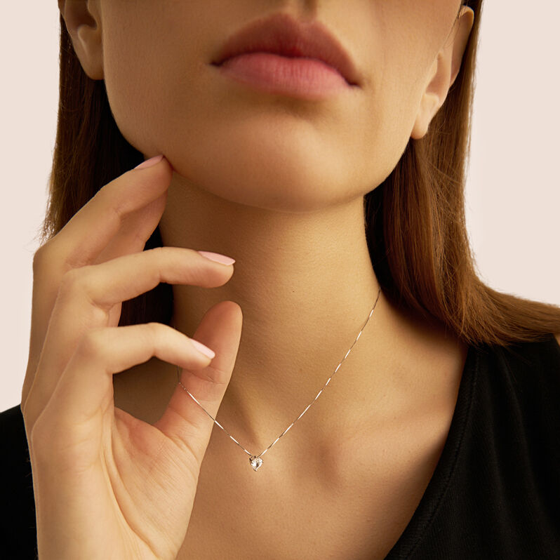 Collana Punto Luce Claire Oro Bianco Cubic Zirconia - Collane Punto Luce Donna | Stroili