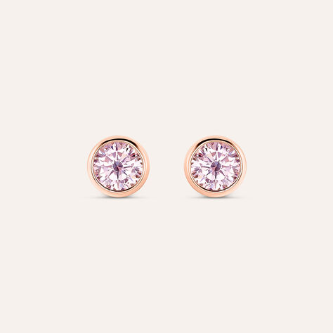 Orecchini Lobo Punto Luce Silver Rainbow Argento Rosa Cubic Zirconia - Orecchini a Lobo Donna | Stroili