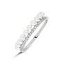 Anello Riviere Gabrielle Oro Bianco Perla D'Acqua Dolce Cubic Zirconia