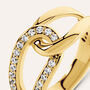 Anello Fantasia Desideria Argento Nobile Dorato Cubic Zirconia