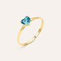 Anello Solitario Amélie Oro Giallo Topazio