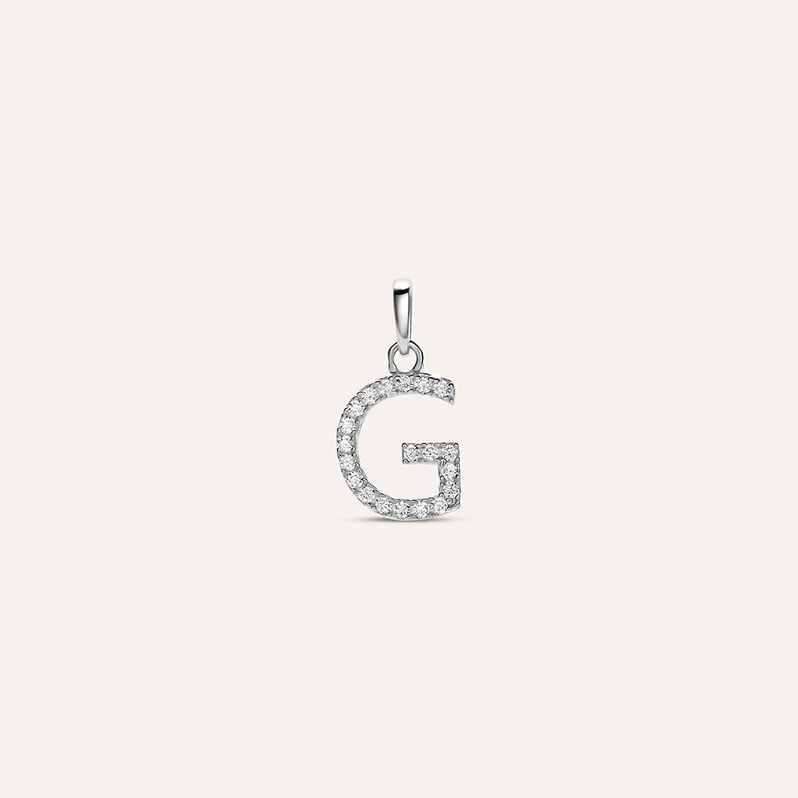 Pendente Poème Oro Bianco Cubic Zirconia - Ciondoli Donna | Stroili