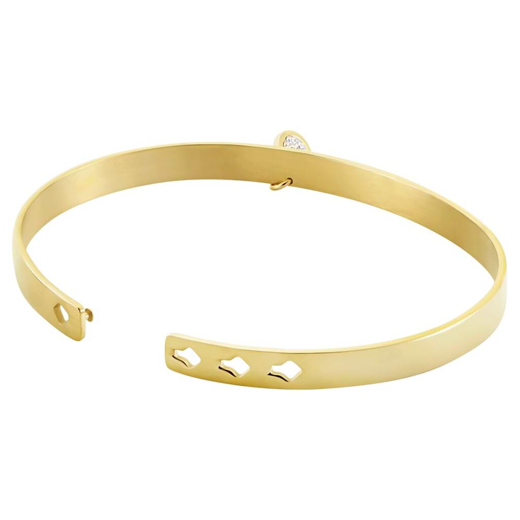 Bangle Lady Message Acciaio Dorato Spirituality e Cristalli - Bracciali Donna | Stroili