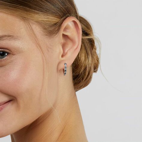 Orecchini A Cerchio Amélie Oro Bianco Topazio Cubic Zirconia - Orecchini a Cerchio Donna | Stroili