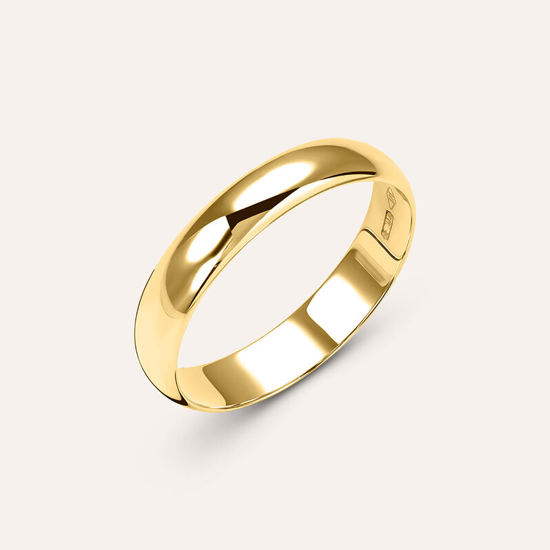 Fede Mantovana Leggera 4 mm Oro Giallo - Anelli con Incisione Unisex | Stroili