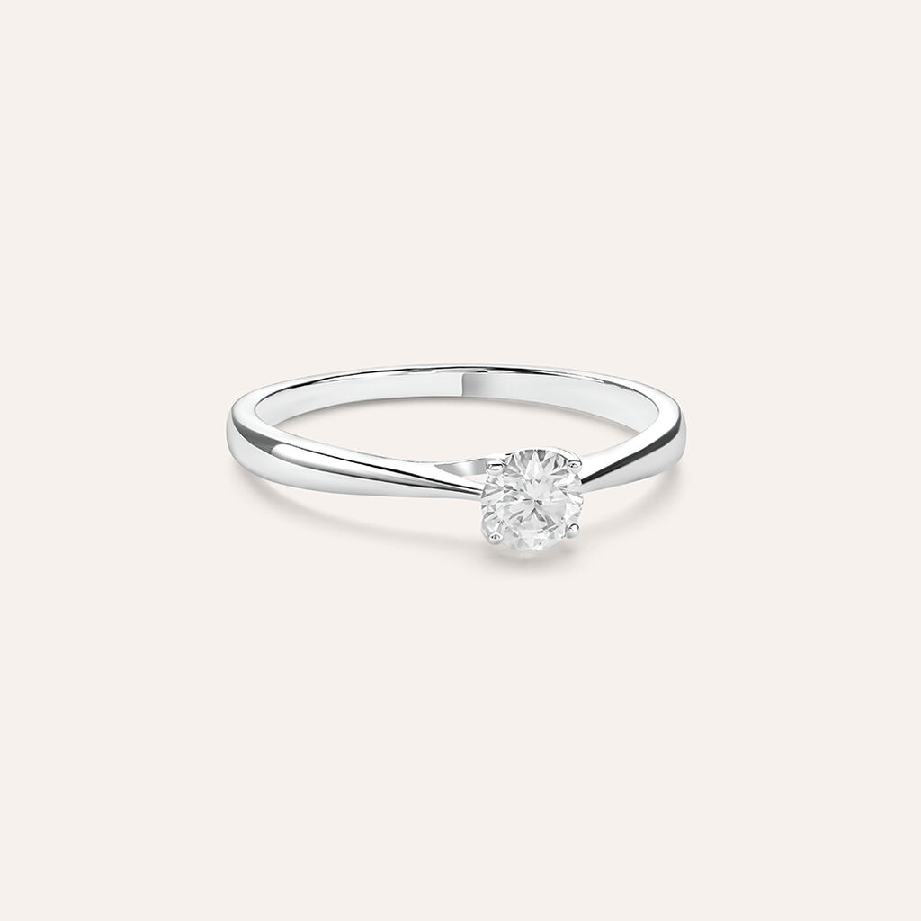 Anello Solitario Diamade Oro Bianco Diamante Lab-Grown - Anelli con Pietre Donna | Stroili