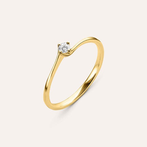 Anello Solitario Valentino Firmamenti Oro Giallo Diamante - Anelli con Pietre Donna | Stroili