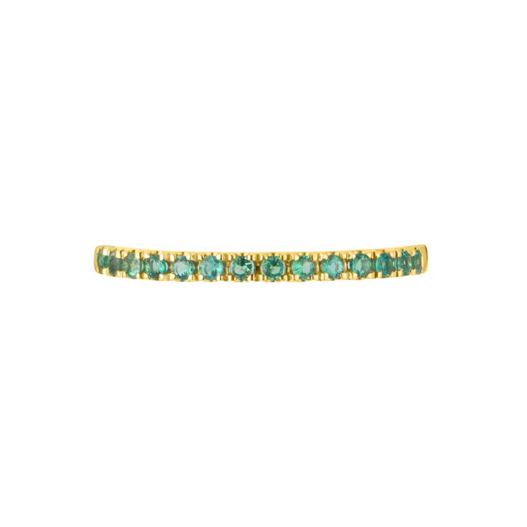 Anello Riviere Charlotte Oro Giallo Smeraldo