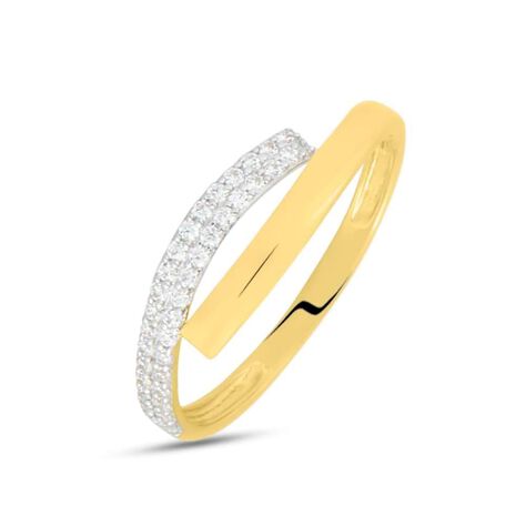 Anello Contrarie Claire Oro Giallo Cubic Zirconia - Anelli con Pietre Donna | Stroili