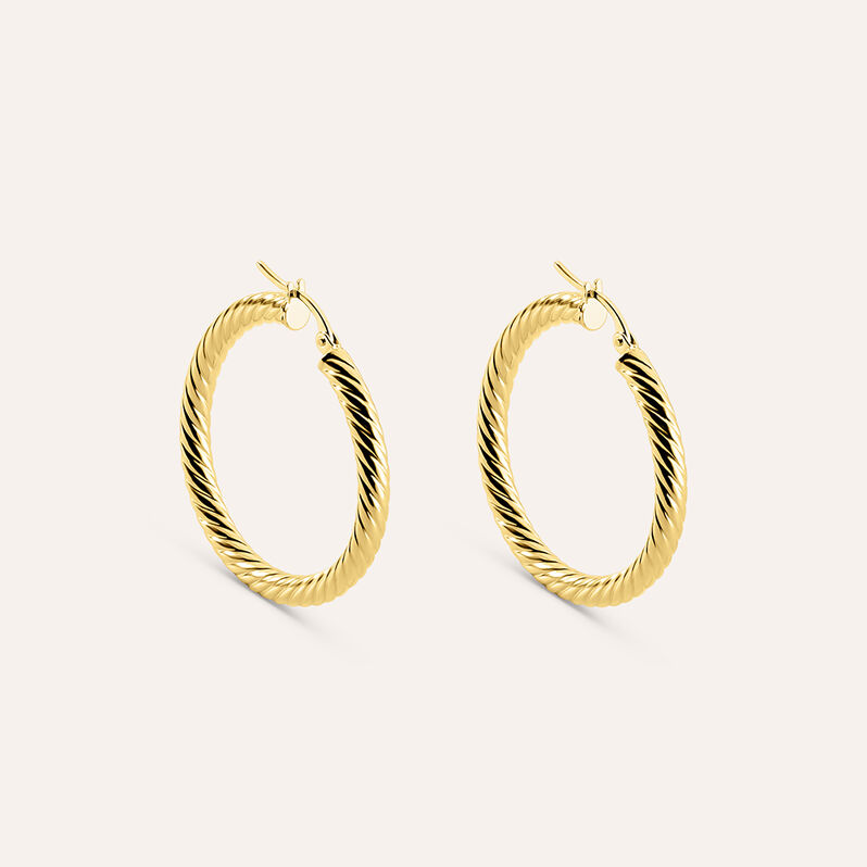 Orecchini A Cerchio Gold Essence Oro Giallo - Orecchini a Cerchio Donna | Stroili