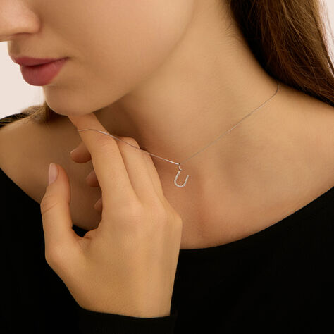 Pendente Poème Oro Bianco Cubic Zirconia - Ciondoli Donna | Stroili