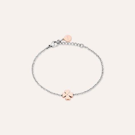 Bracciale Sunrise Acciaio Bicolore Bianco / Rosa Cristallo - Bracciali Donna | Stroili
