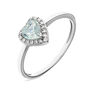 Anello Solitario Jasmine Oro Bianco Acquamarina Diamante