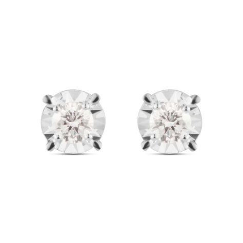 Orecchini Lobo Punto Luce Diamotion Oro Bianco Diamante - Orecchini a Lobo Donna | Stroili