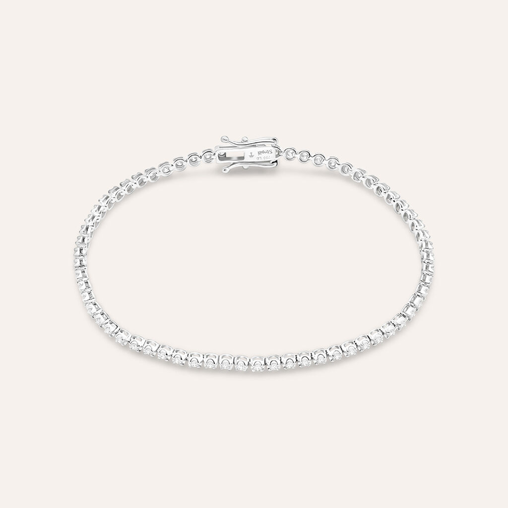 Bracciale Tennis Diamade Oro Bianco Diamante Lab-Grown - Bracciali Tennis Donna | Stroili