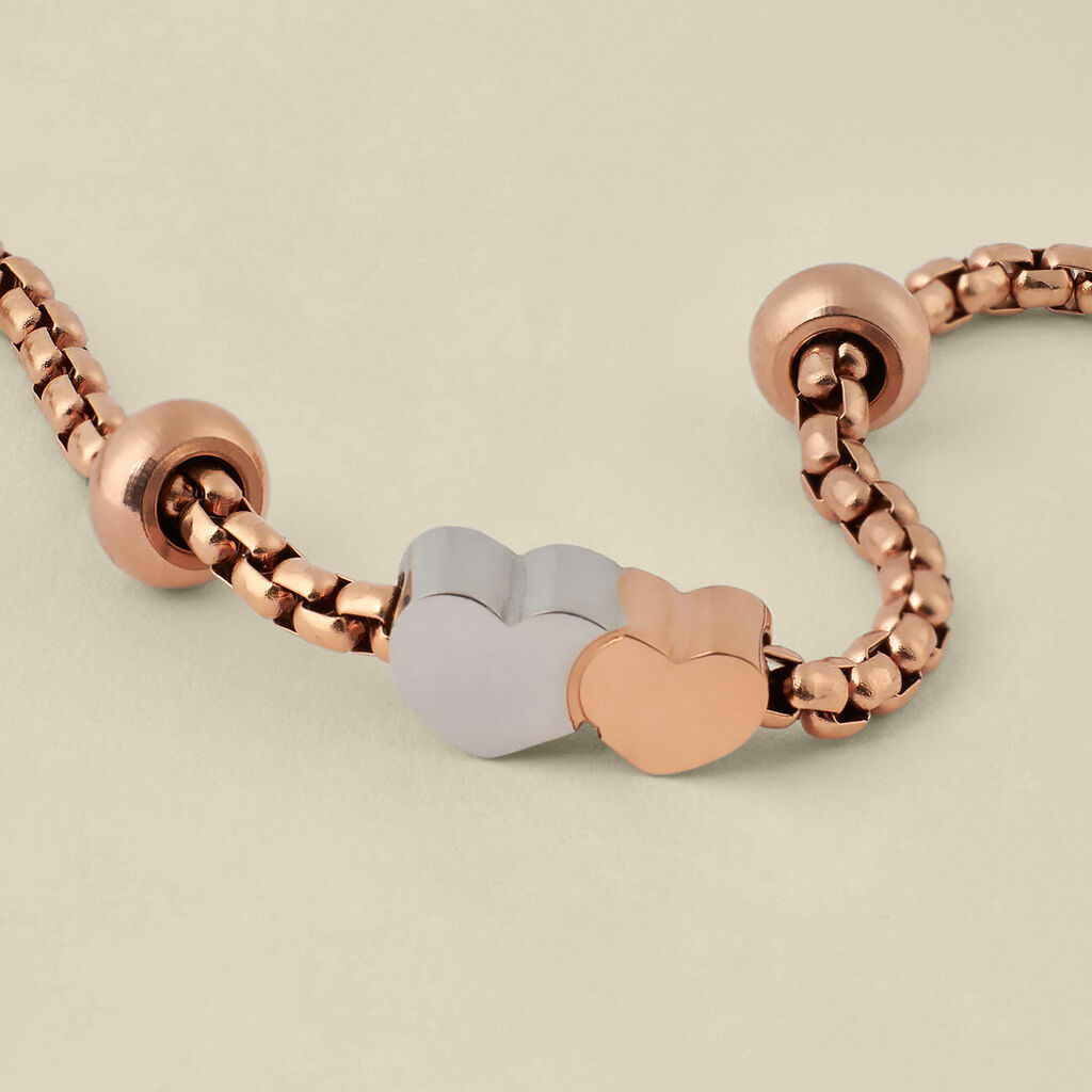 Charm Essential Code Acciaio Bicolore Bianco / Rosa