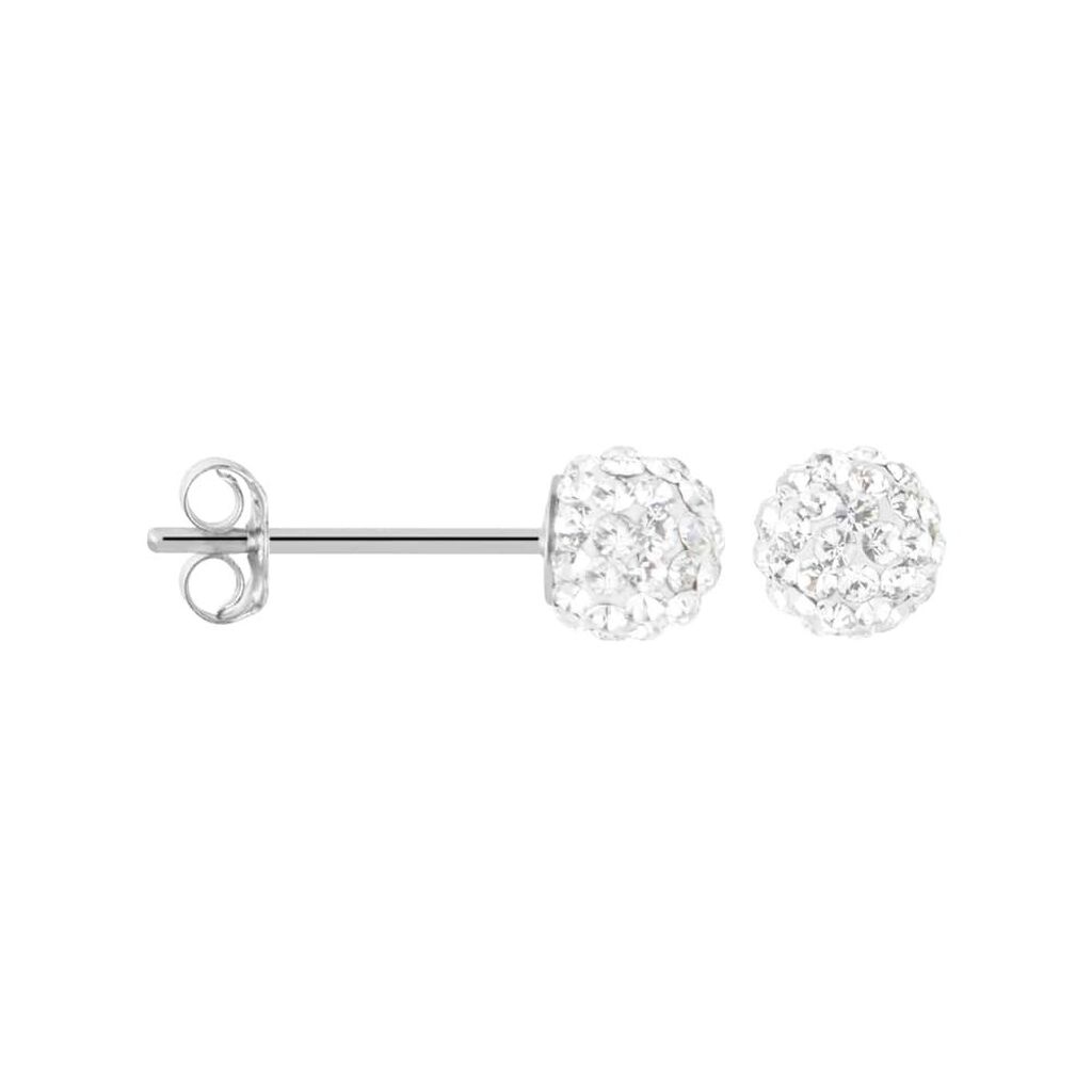 Orecchini Lobo Crystal Gold Oro Bianco Cristallo - Orecchini a Lobo Donna | Stroili