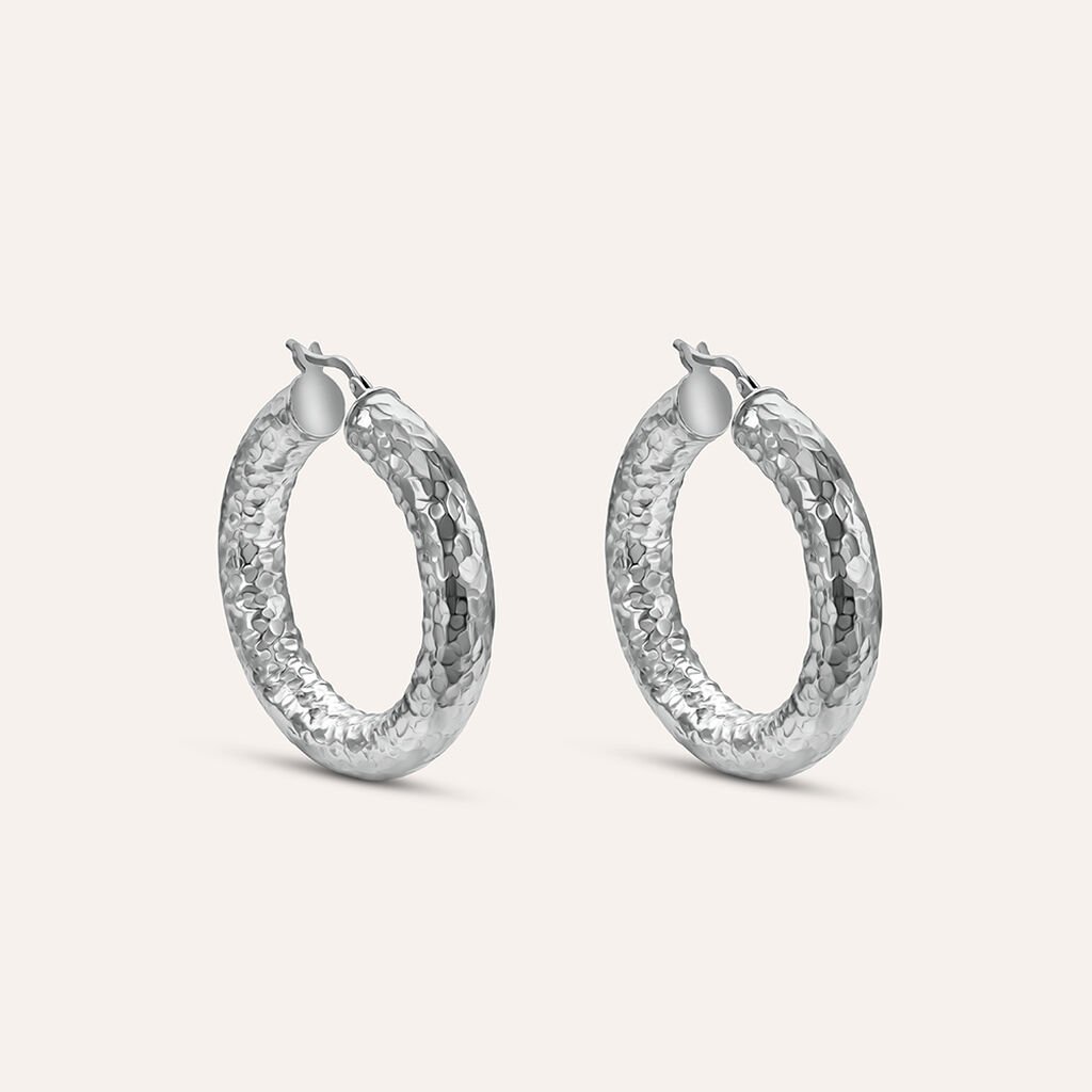 Orecchini A Cerchio Silver Collection Argento Rodiato - Gioielli Donna | Stroili