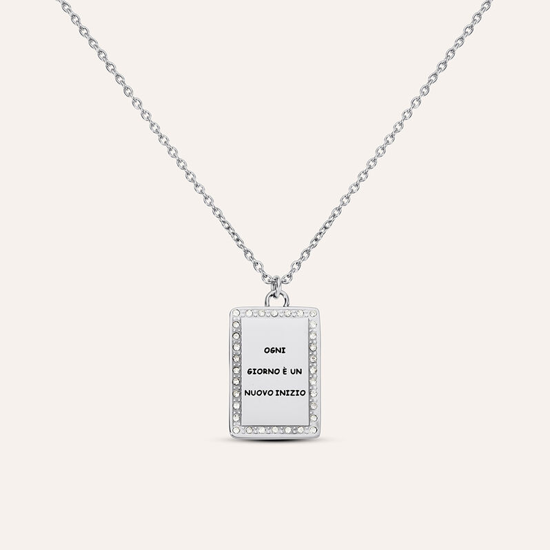 Collana Sunrise Acciaio Cristallo - Collane Donna | Stroili