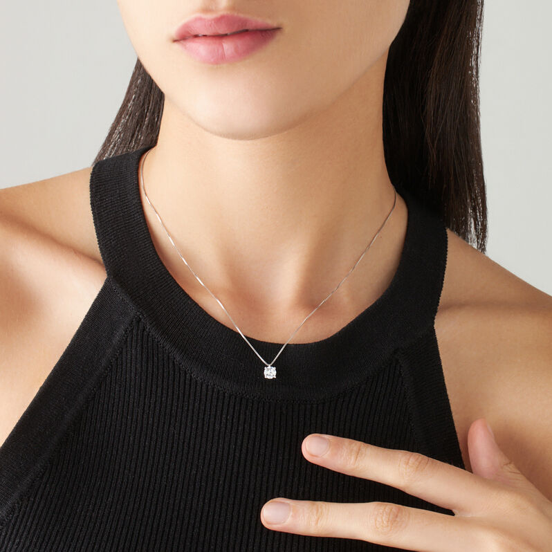 Collana Punto Luce Claire Oro Bianco Cubic Zirconia - Collane Punto Luce Donna | Stroili