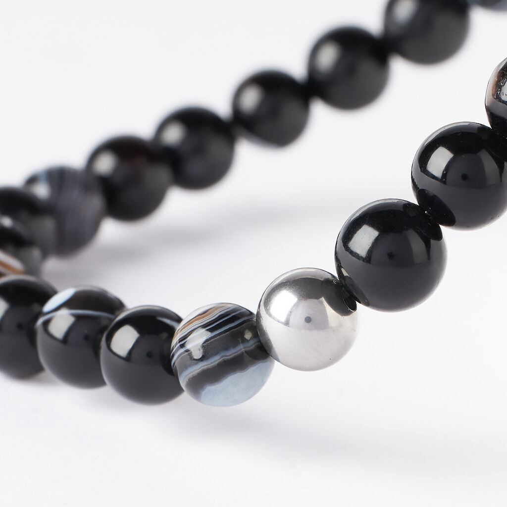 Bracciale Man Code Acciaio Onice